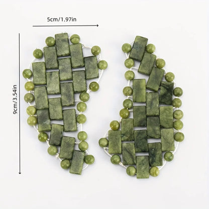 1Pair Natural Jade Moon-Shaped Eye Pads Face Beauty Skincare Cold Therapy Spa Relax Massager Tools Beauty Skin Care Tool